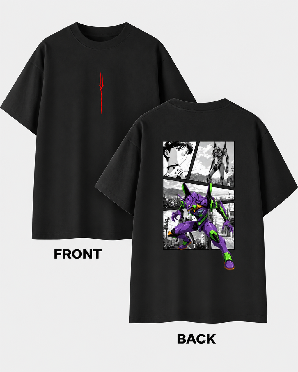 EVA 01 TEE — BLACK