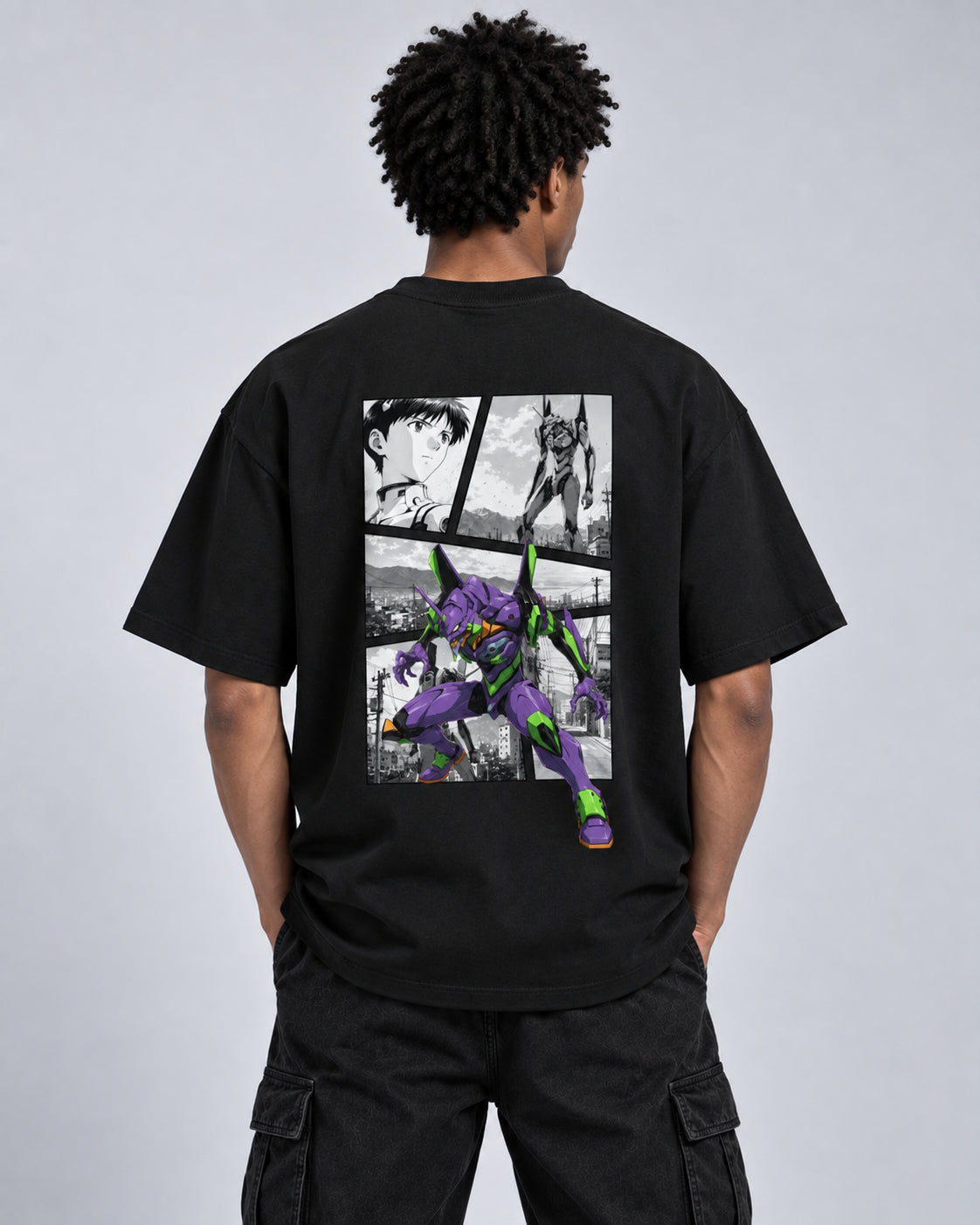 EVA 01 TEE — BLACK